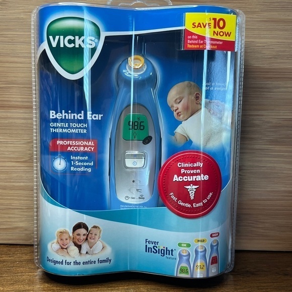 Vicks Behind Ear Gentle Touch Themometer (with Fever Insight Feature) - … - Picture 1 of 4